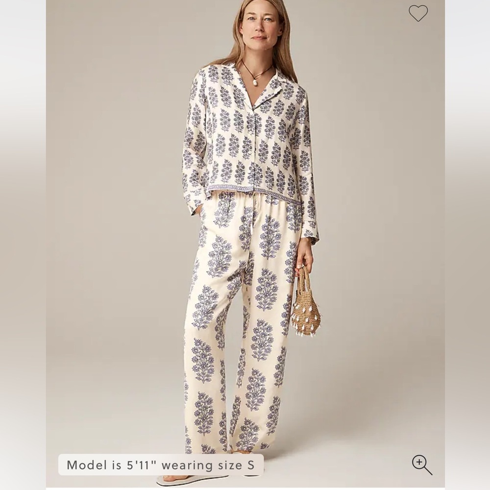 SET! J Crew blooming lilac block print SET